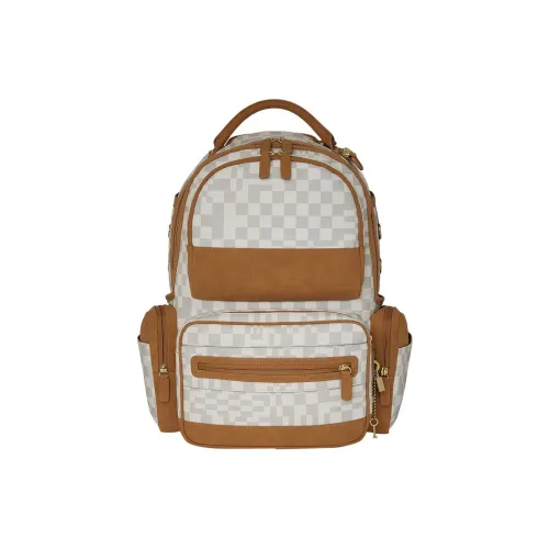 SPRAYGROUND Рюкзак из искусственной кожи унисекс серый и коричневый