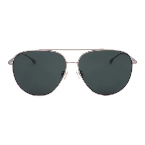 Hugo Boss Нержавеющая сталь Aviator Солнцезащитные очки Мужские Золотые