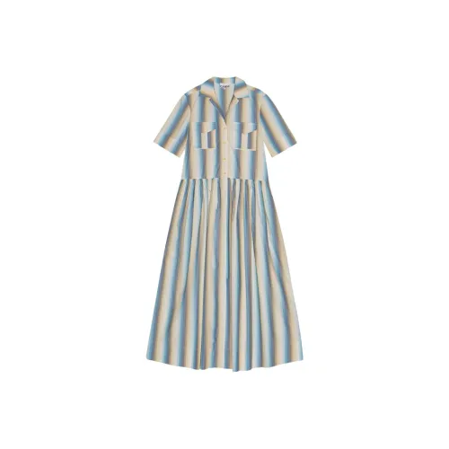 GANNI Короткое платье с короткими рукавами женское