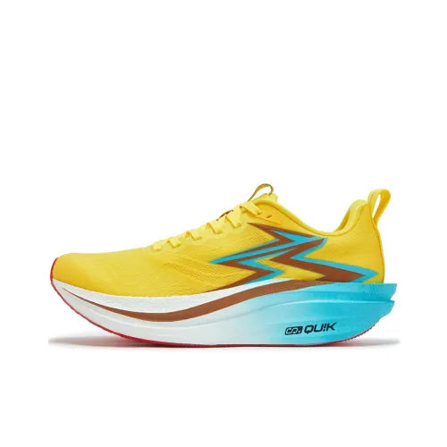 361° Flame 4MIX Амортизация And Дышащий Низкий Топ Карбоновая Плита Гоночные Беговые Кроссовки Унисекс ACID Желтый