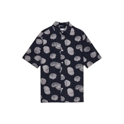 NN07 Морской Синий Мужские Рубашки