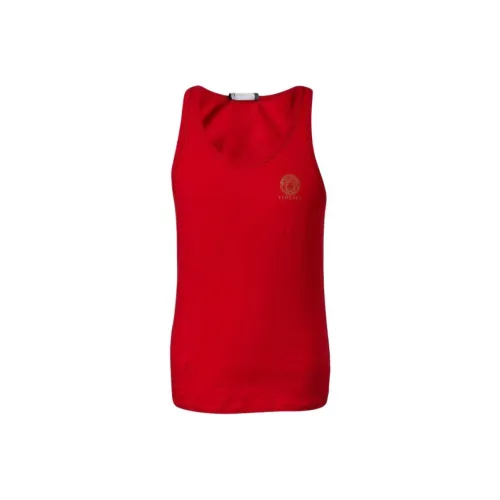 VERSACE Мужские майки красного цвета