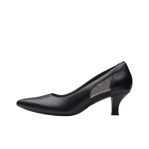 Clarks Kepley Cora Грубый каблук Высокие каблуки 5 см Женские Черный