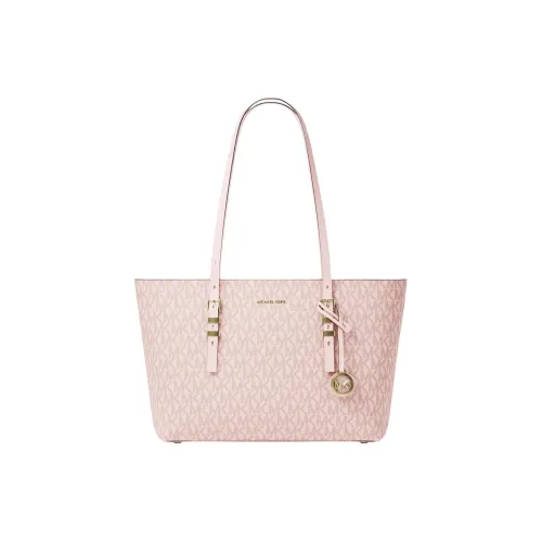 MICHAEL KORS Quinn Покрытый холст Тоут Сумка Сумка для покупок Сумка на плечо Сумка среднего размера Женская Розовая