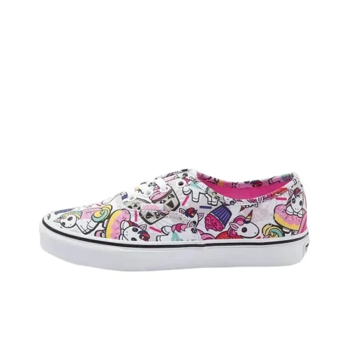 Vans Authentic Low Top Детские Скейтбординги Розовый Белый Подростки
