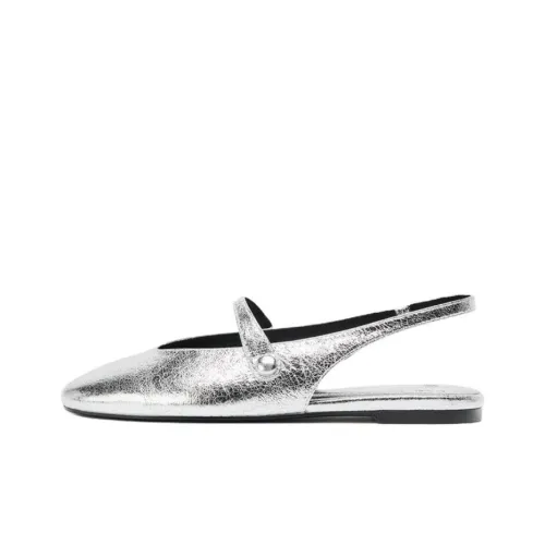 ZARA Женские повседневные туфли, серебряный, женские
