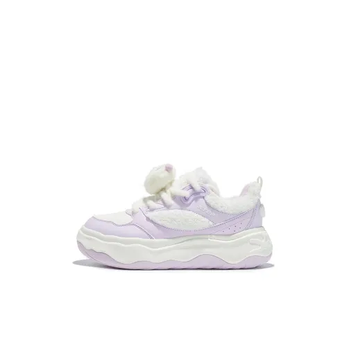 XTEP Устойчивый к истиранию Низкий Топ Повседневная обувь Парус Белый Свет Iris Фиолетовый Детский