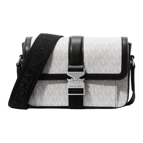 MICHAEL KORS Hudson Покрытый холст Сумка через плечо Мужская Ярко-белая