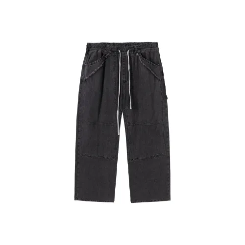 N Max Denim Worn Black Unisex Jeans Н Max Деним Потертый Черный Унисекс Джинсы