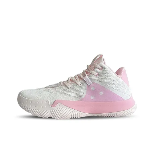 PEAK Износостойкие Дышащие MID Баскетбольные кроссовки Мужские Лимон Розовый