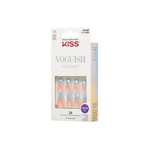 KISS NEW YORK Модный Dreamy Лето Популярные интересы False Nail Миндаль Синий Jump Цвет Французский