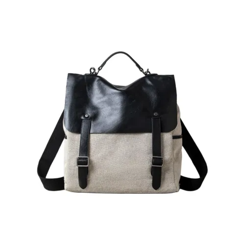 SHIZIYOUA Рюкзак из коровьей кожи унисекс серый