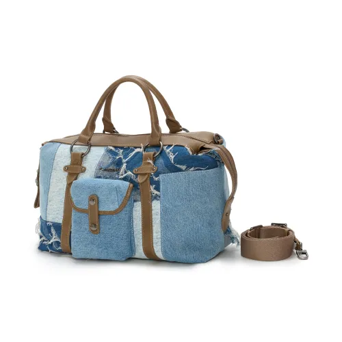 BREAKDANNY Деним с коровья кожа сумка большой женский многоцветный