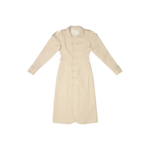FANCI CLUB Erin Double Button Trench Coat Trench Coat Women's