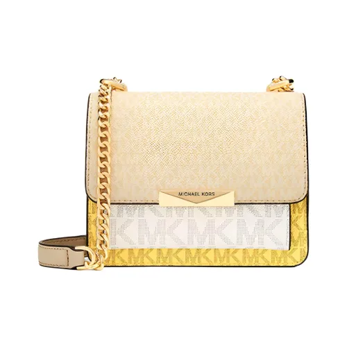 MICHAEL KORS Нефритовая кожа сумка через плечо мини женская оранжево-белая