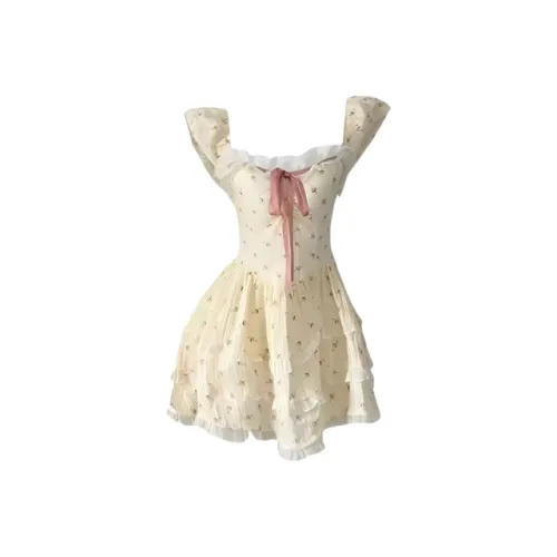 Wang Leshi Короткий рукав Платье Женское