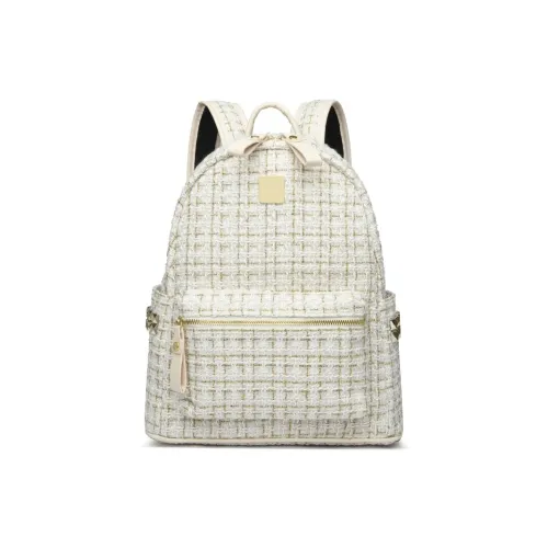 CAREELL Ткань Рюкзак Стандартный Женская Белый Черный