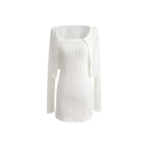 HUINIAN Комплекты с юбкой для женщин, цвет экрю