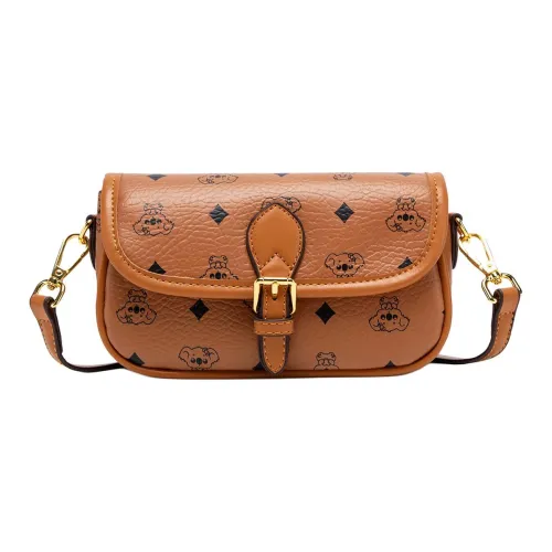 NOMK ПУ (полиуретан) Сумка через плечо Стандартная Женская Коричневая