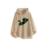 [Loose Fit Soft Cotton Comfortable] Хаки (Mz Green Line Black Cat Central Logo)