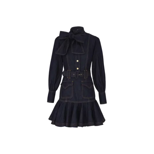 Zimmermann Fw25 Длинное Платье с Длинными Рукавами Женское