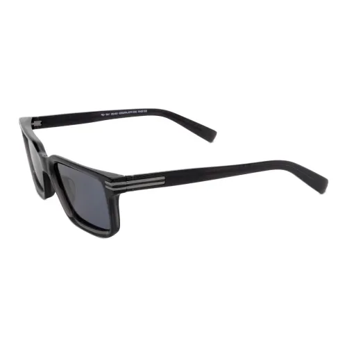 Zegna Ацетат Прямоугольные Солнцезащитные очки Мужские Черные