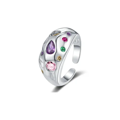 Old Feng Ji Silver Building Золотой Покрытый Медный Кольца Женские