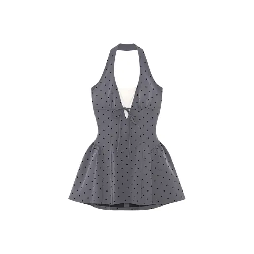 SEAR OFFICIAL Серый в горошек Женские Слиплатья