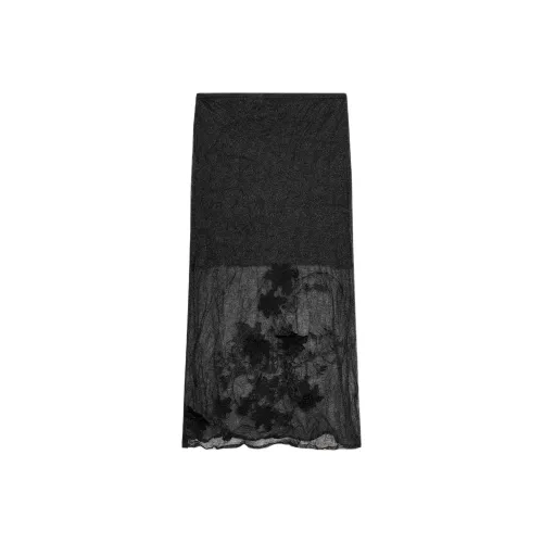 ZARA Черные Женские Повседневные Длинные Юбки