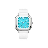 Циферблат озера Синий, Белый Корпус, Белый Ремешок