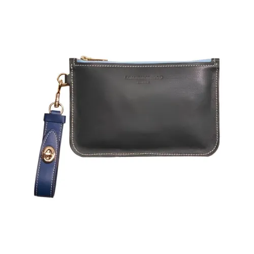 COACH Turnlock Личиевая кожа Кожа Кошелек Держатель для карт Сумка на запястье Клатч Маленький Женский Черный Синий Фиолетовый