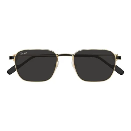 Cartier Металл Квадратные Солнцезащитные очки Унисекс Золото