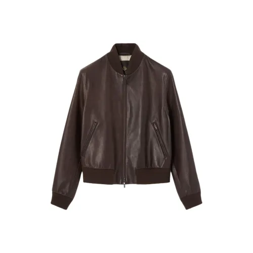 Loro Piana Коричневый Мужская Кожаная Куртка
