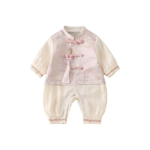 XiaoJinBu Розовые Детские Комбинезоны / Ползунки