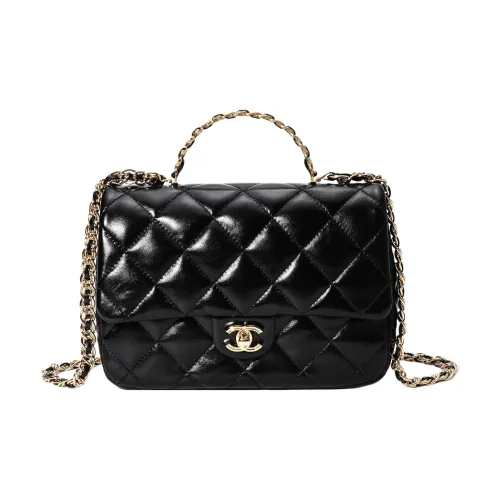 CHANEL Classic Flap CF Lambskin Bag Women's Black