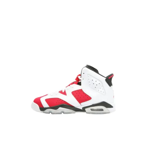 Jordan Air Jordan 6 High Топ Детские Баскетбольные Кроссовки Белый Унисекс