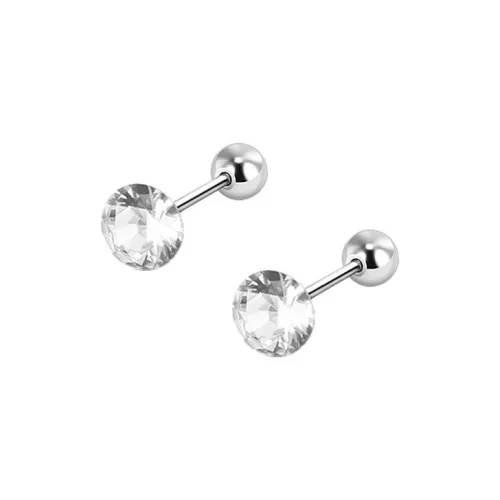 LELC Титановые стальные серьги-гвоздики женские