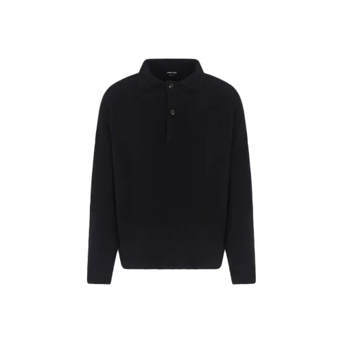 GIORGIO ARMANI Черные Мужские Кашемировые Свитера