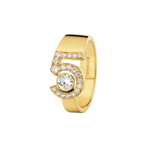 CHANEL Кольцо Eternal N°5 Желтое Золото 18 Карат, Бриллианты