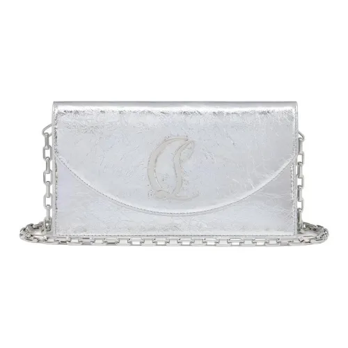 CL Loubi Кожа Клатч Женская Серебряный