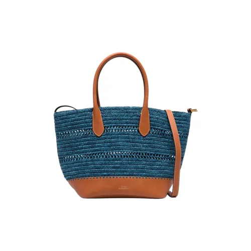 Polo Ralph Lauren Телячья кожа с рафией сумка-тоут женская индиго