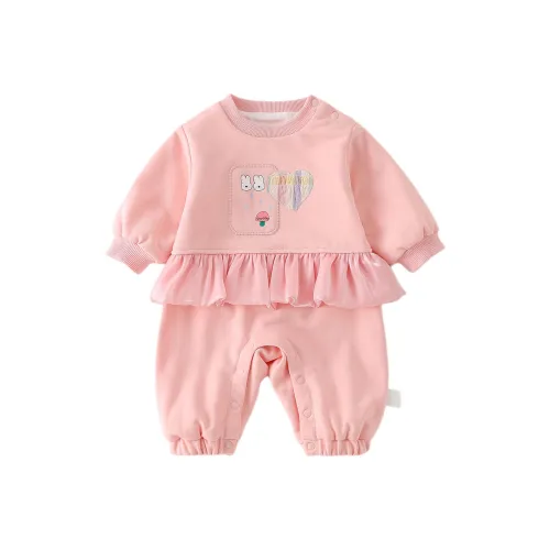 XiaoJinBu Розовые Детские Комбинезоны / Ползунки