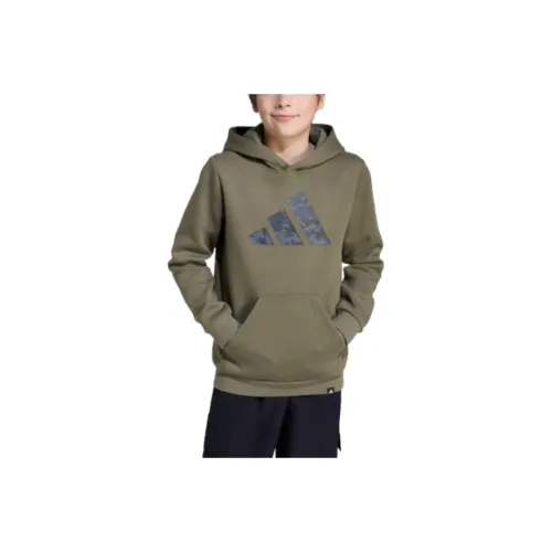 Adidas Свитшот Слоистый Оливково-Зеленый Детский