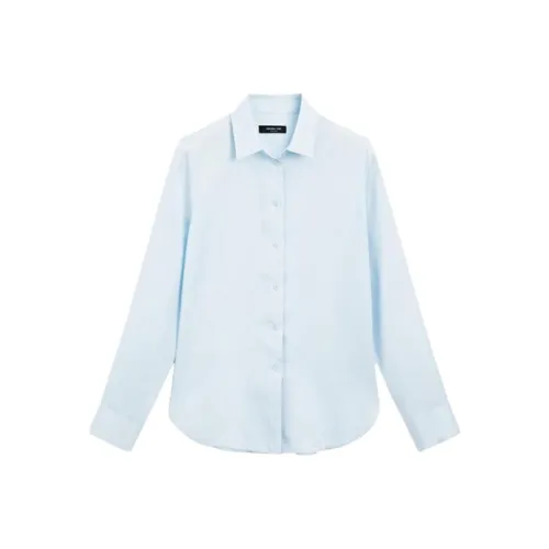 Massimo Dutti Blue Women's Shirts Масимо Дутти Синие Женские Рубашки