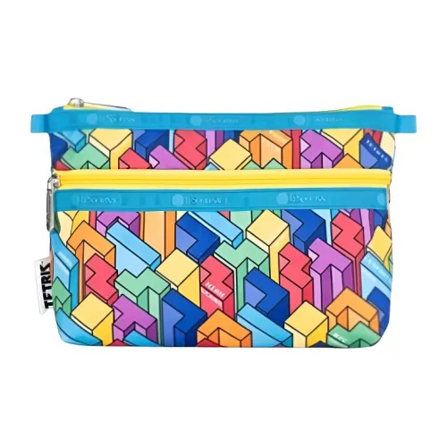 LeSportsac ×Tetris Коллаборация Ткань Клатч Маленький Женский Четыре Сетка Городской Конструкторы Зеленый