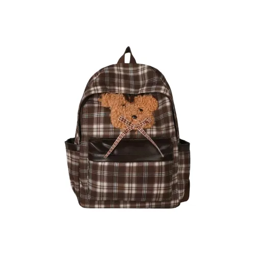 Single Warehouse Ткань Рюкзак Стандартный Женский Коричневый Хаки Синий