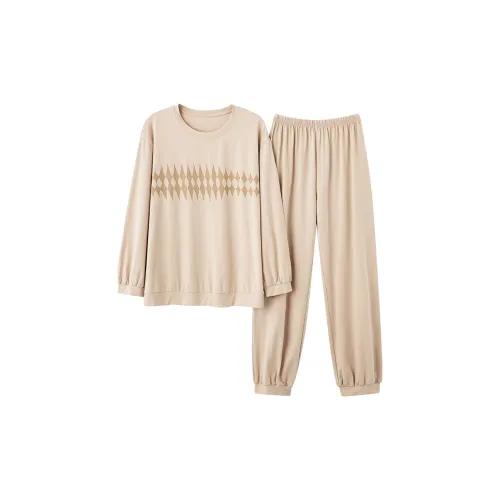 JINXU Абрикос Женские Пижамные Комплекты