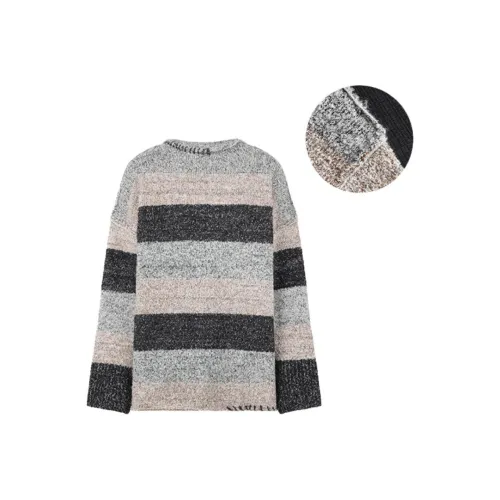 MEIYANG Абрикос Серый Полосы Женские Свитера