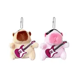 Красный Гитара Светло-Коричневый Капибара + Красный Гитара Розовый Капибара