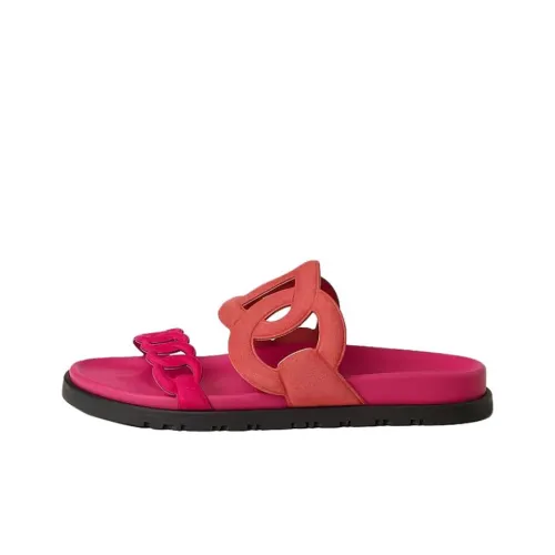 HERMES Extra Rubber Slide Тапочки Женские Красный